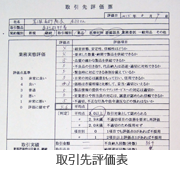 取引先評価表